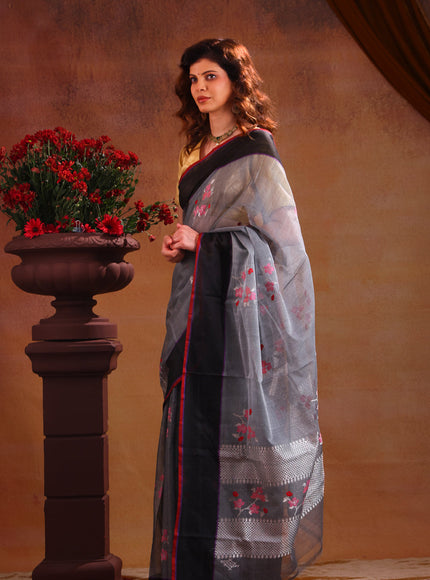 Zari Kota Grey And Black With Jamdhani Weaves