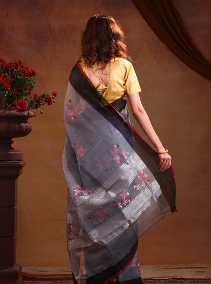 Zari Kota Grey And Black With Jamdhani Weaves