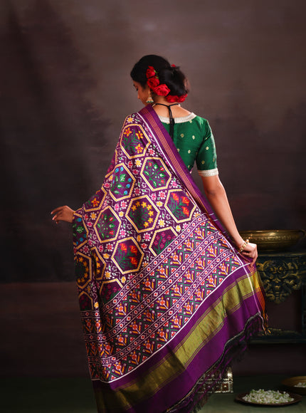 Patan Patola Deep Violet And  Silk Saree