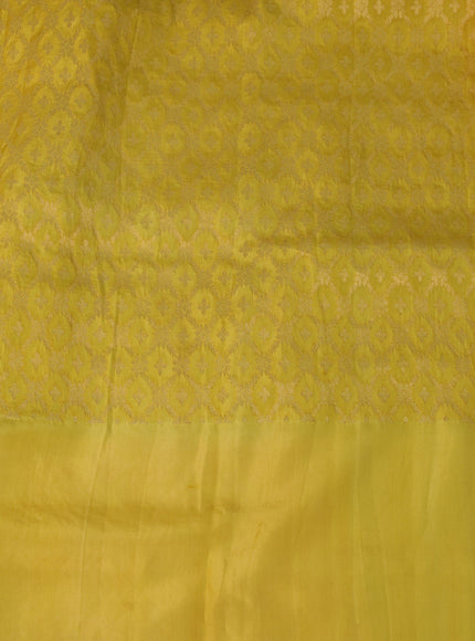 Beige -Pink Pure Banarasi Kora Silk Saree With Zari Buttas & Rich Zari Border