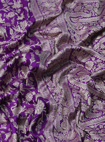 Violet Pure Banarasi Silk Saree