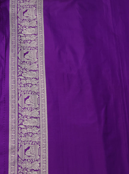 Violet Pure Banarasi Silk Saree