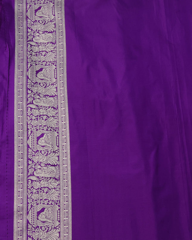 Violet Pure Banarasi Silk Saree