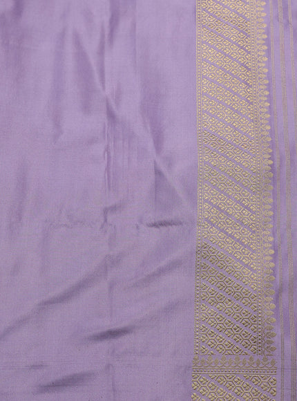 Pastel Lavender Pure Banarasi Silk Saree