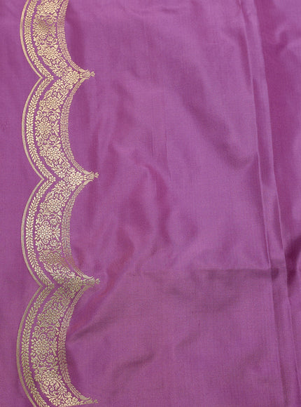 Mauve Pink Pure Banarasi Silk Saree