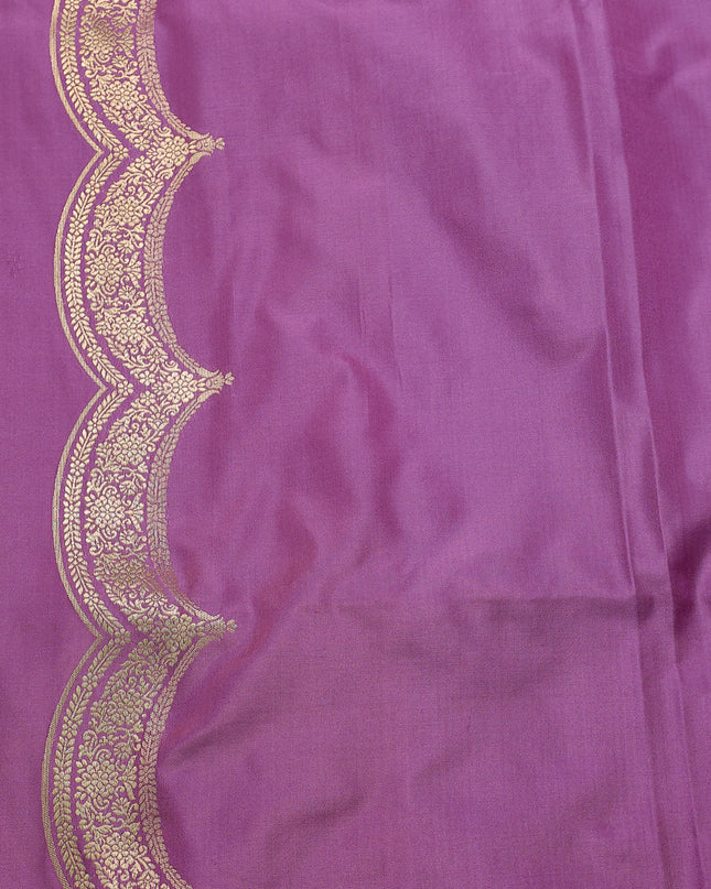 Mauve Pink Pure Banarasi Silk Saree