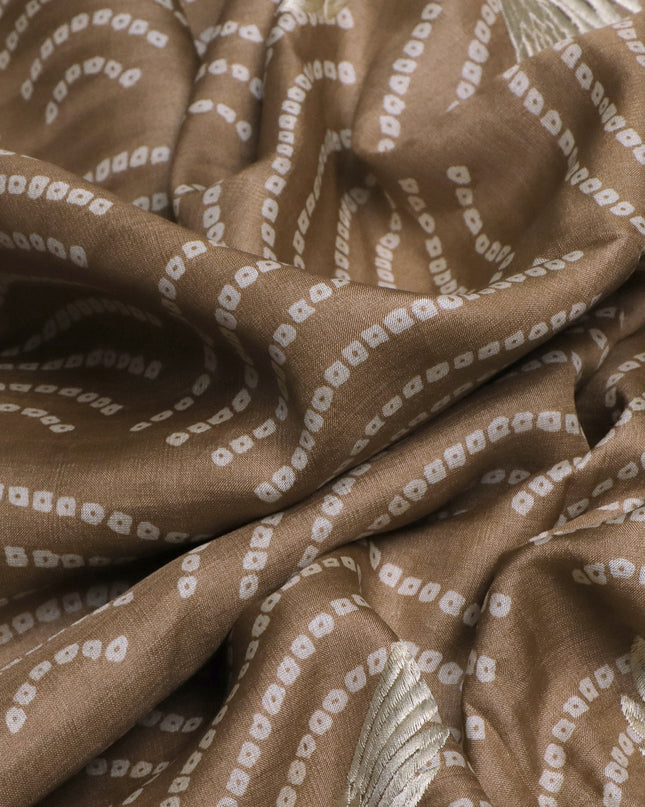 Brown Pure Tussar Silk Saree