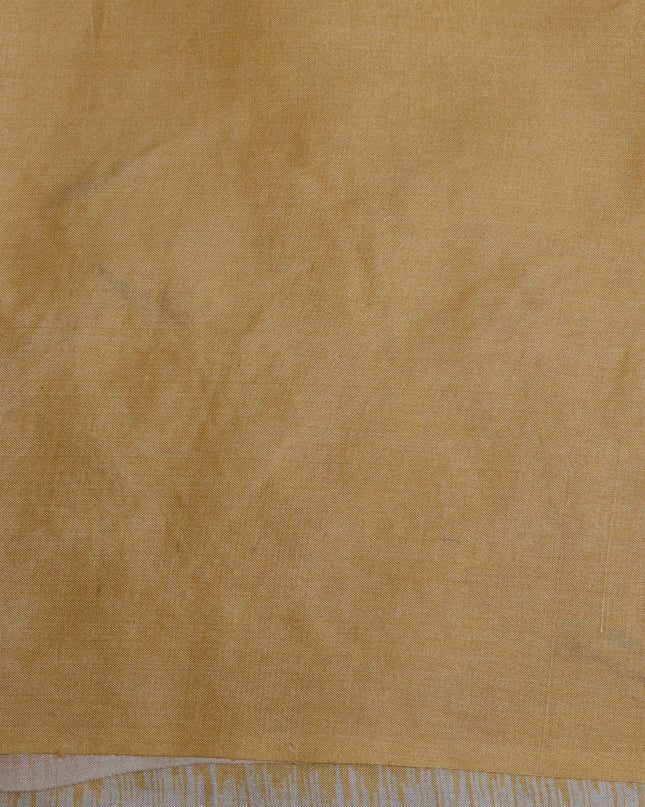 Yellow Pure Tussar Silk Saree