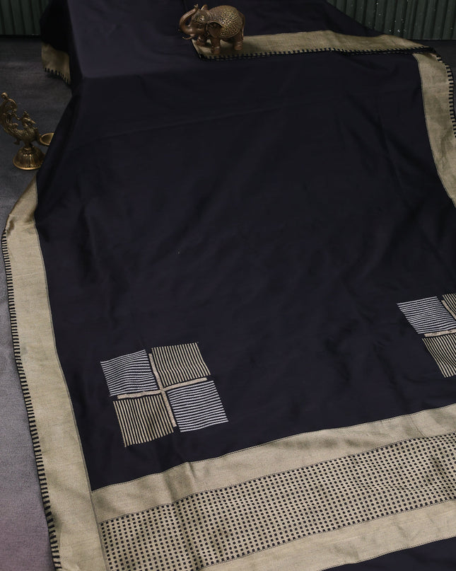 Black Banarasi Silk Saree