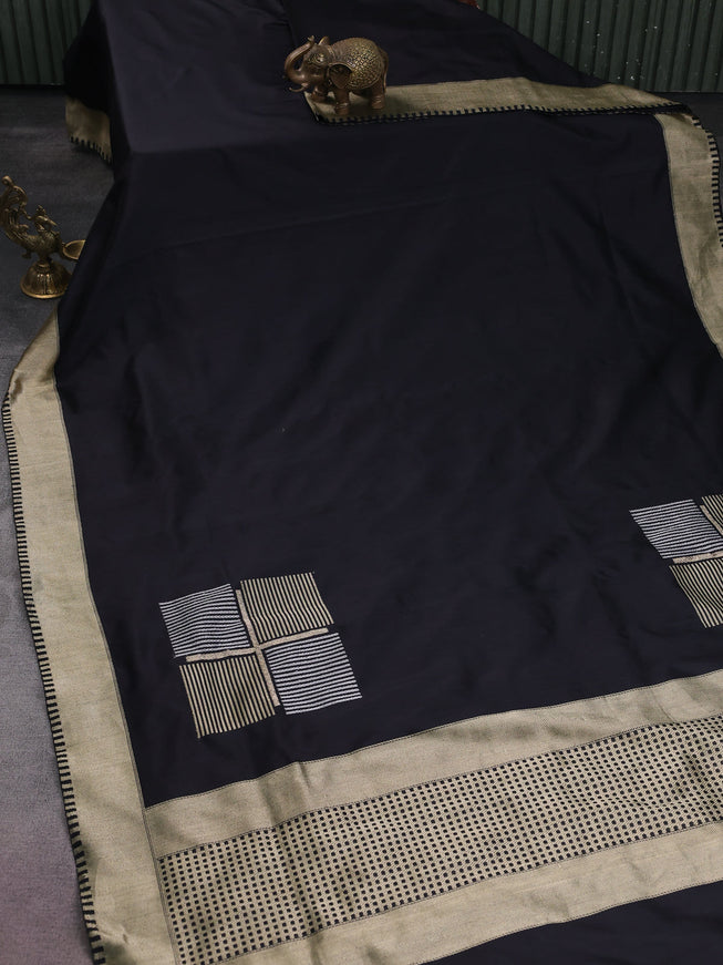 Black Banarasi Silk Saree