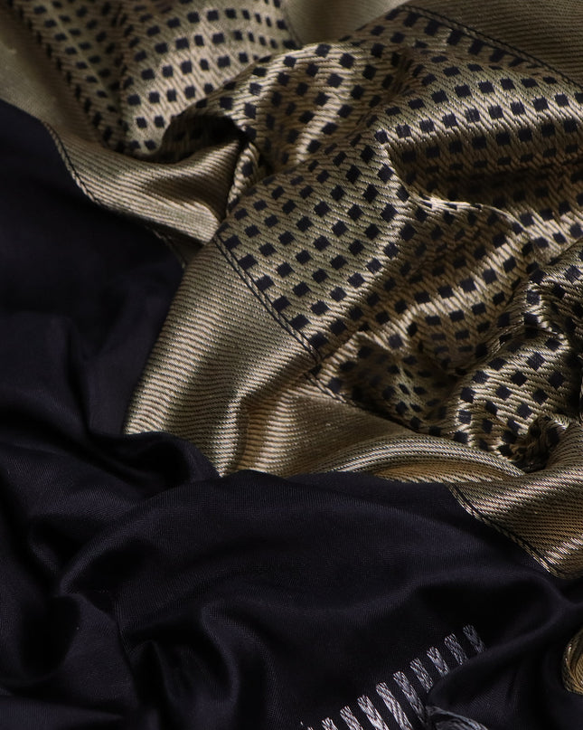 Black Banarasi Silk Saree