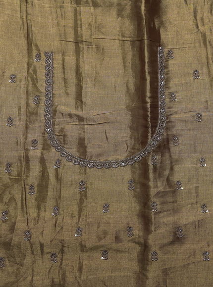 Multi Colour Tissue Silk Saree With Zardosi Work
