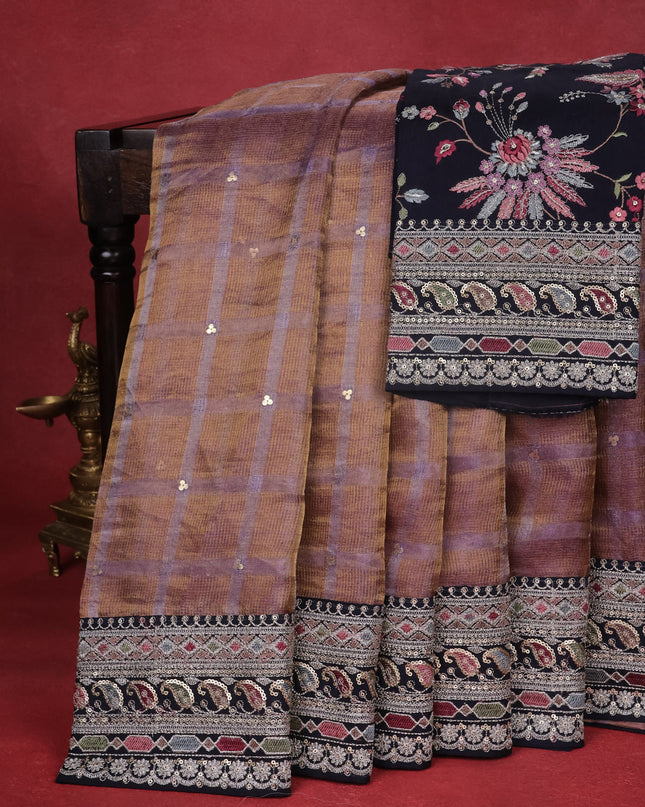 Mild Purple Tissue Silk Saree