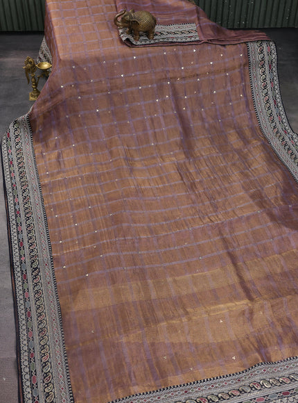 Mild Purple Tissue Silk Saree