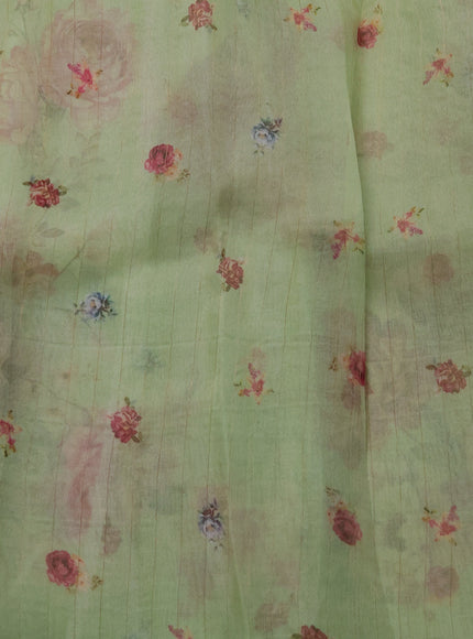 Pista Green Organza Silk Saree