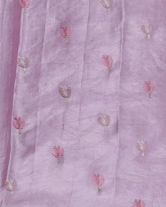 Mild Lavender Organza Silk Saree