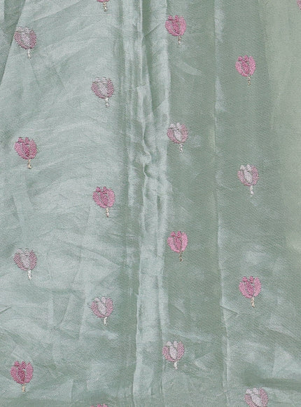 Pastel Green Organza Silk Saree