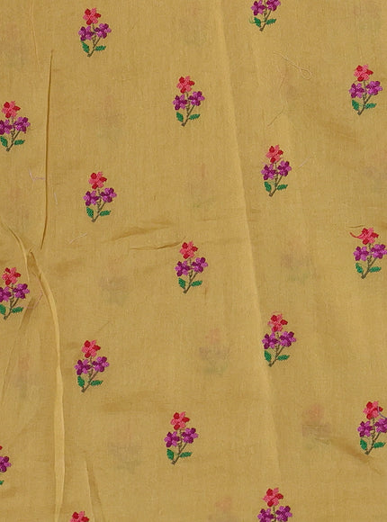Pale Yellow Tissue Organza Silk Saree