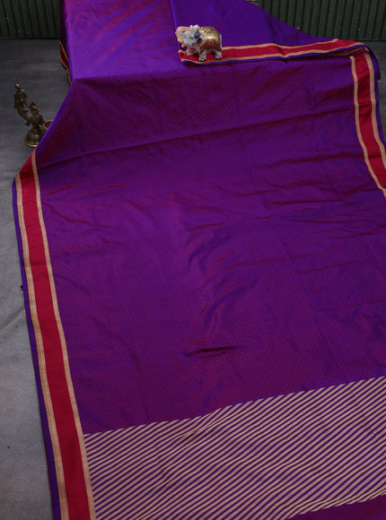 Purple -Red Banarasi Tanshoi Silk Saree