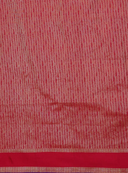 Purple -Red Banarasi Tanshoi Silk Saree