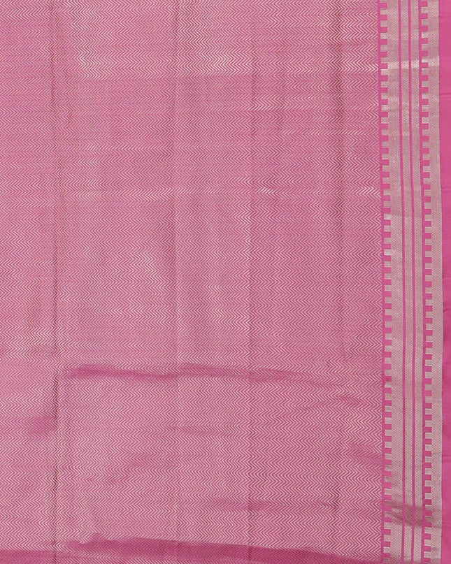 Mauve Pink Banarasi Tanshoi Silk Saree