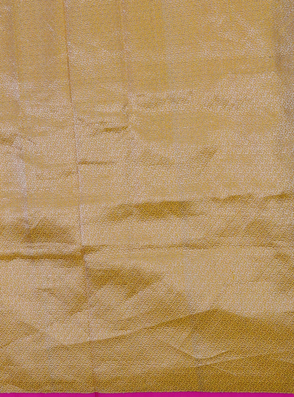 Mango Yellow Banarasi Tanshoi Silk Saree