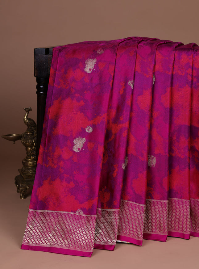 Purple Banarasi Tanshoi Silk Saree