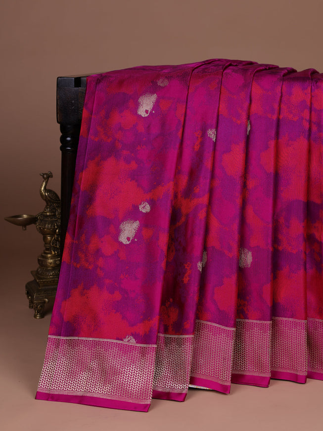 Purple Banarasi Tanshoi Silk Saree