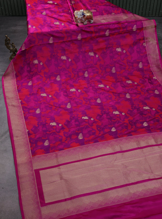 Purple Banarasi Tanshoi Silk Saree
