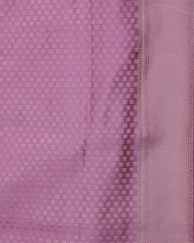 Muave Pink Banarasi Tanshoi Silk Saree