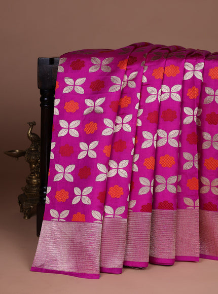 Pink Chanderi Silk Saree
