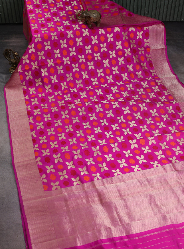 Pink Chanderi Silk Saree