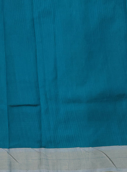 Teal Green Chanderi Silk Saree