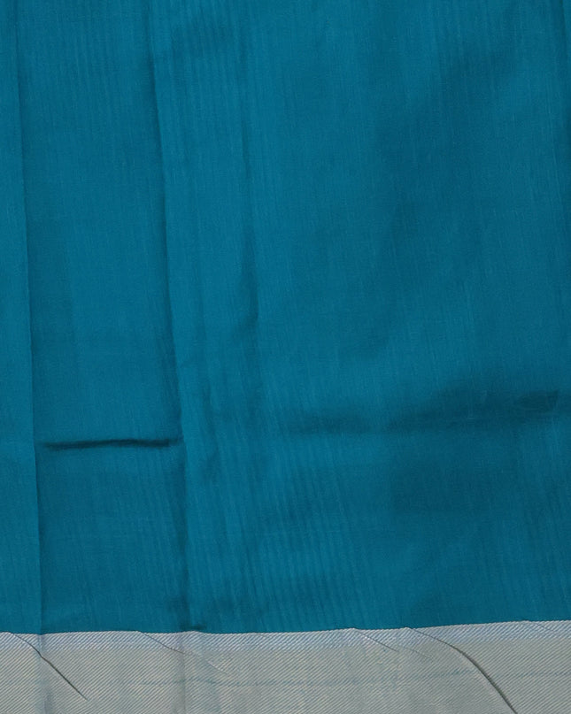 Teal Green Chanderi Silk Saree