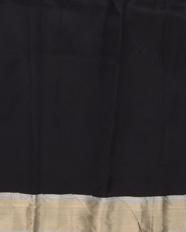 Black Chanderi Silk Saree