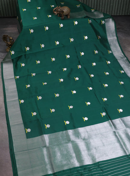 Peacock Green Chanderi Silk Saree