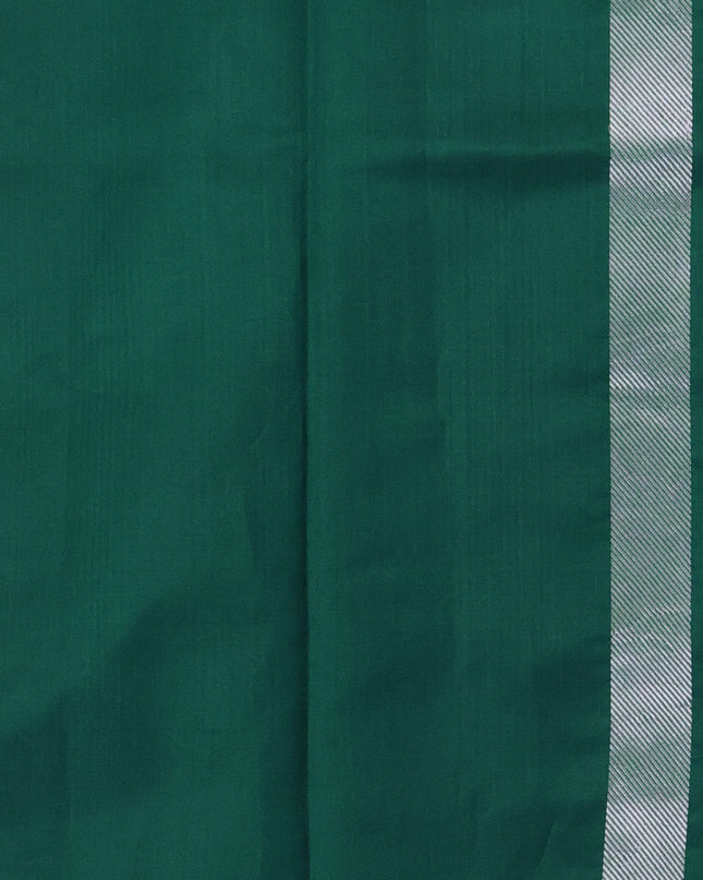 Peacock Green Chanderi Silk Saree