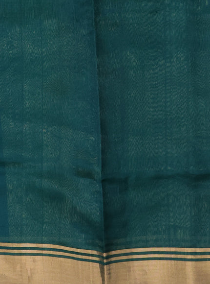 Peacock Green Chanderi Silk Saree