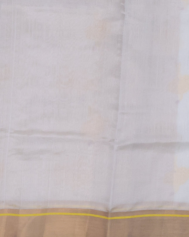 Off White Chanderi Silk Saree