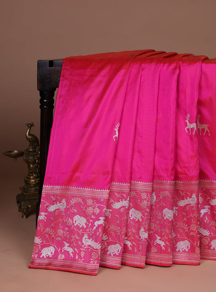 Pink Banarasi Silk Saree