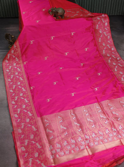 Pink Banarasi Silk Saree