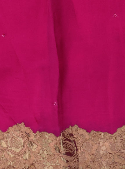 Pink Organza Silk Saree