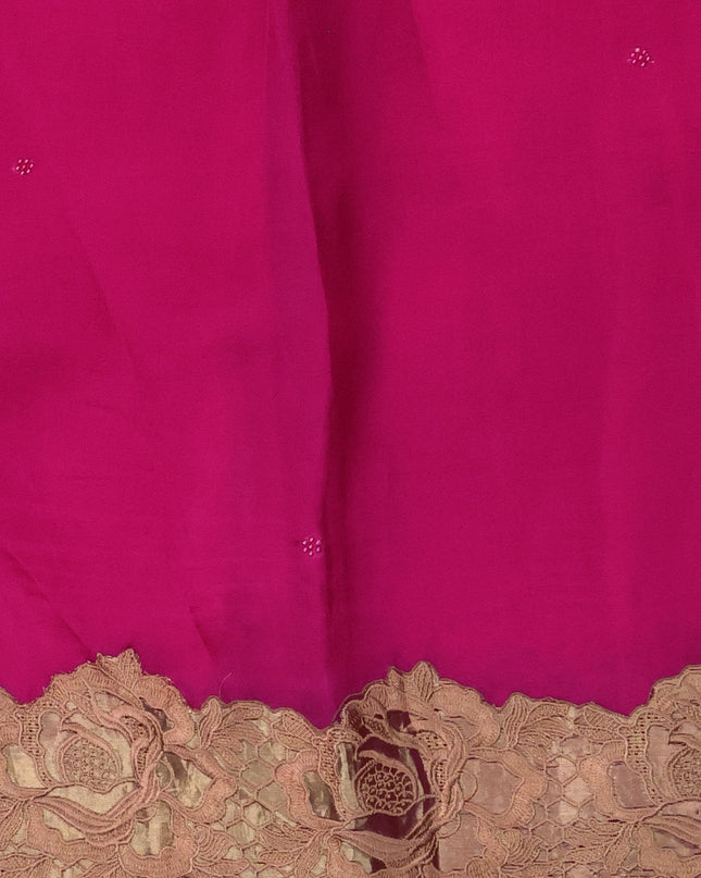 Pink Organza Silk Saree