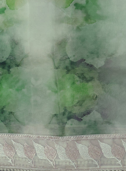 Pastel Green Organza Silk Saree