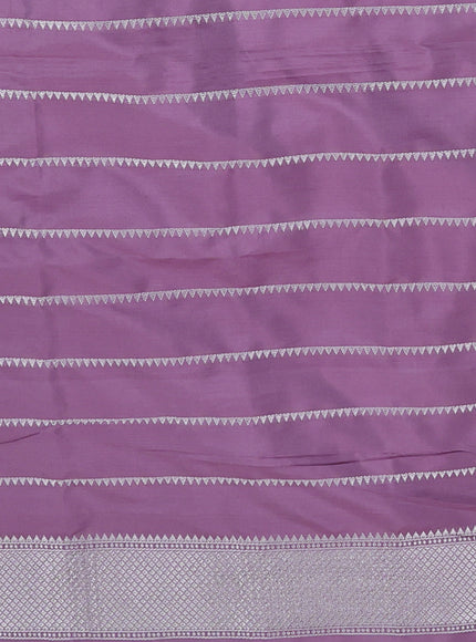 Lavender Banarasi Silk Saree