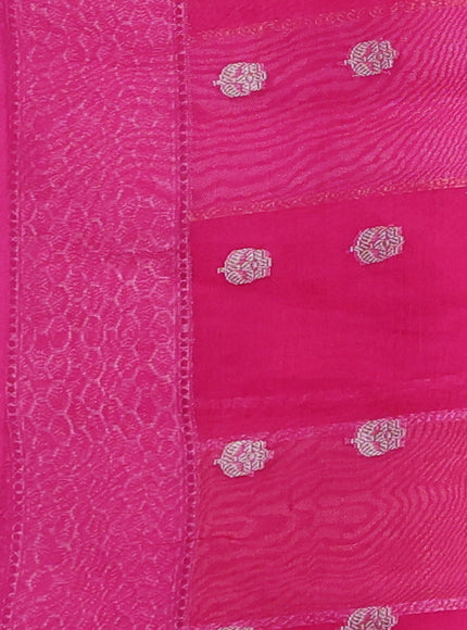 Candy Pink Banarasi Kora Saree