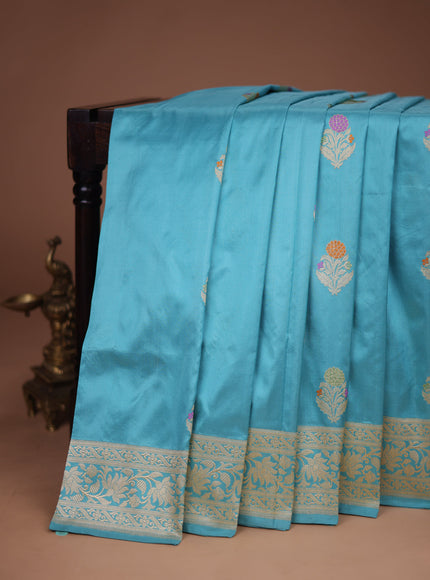 Light Blue Banarasi Silk Saree
