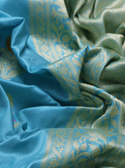 Light Blue Banarasi Silk Saree