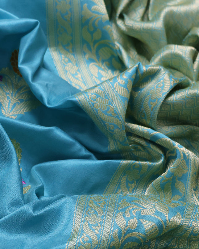 Light Blue Banarasi Silk Saree