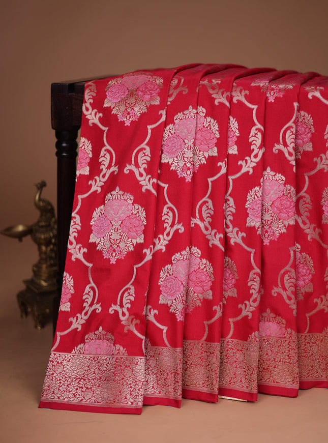 Red Banarasi Silk Saree